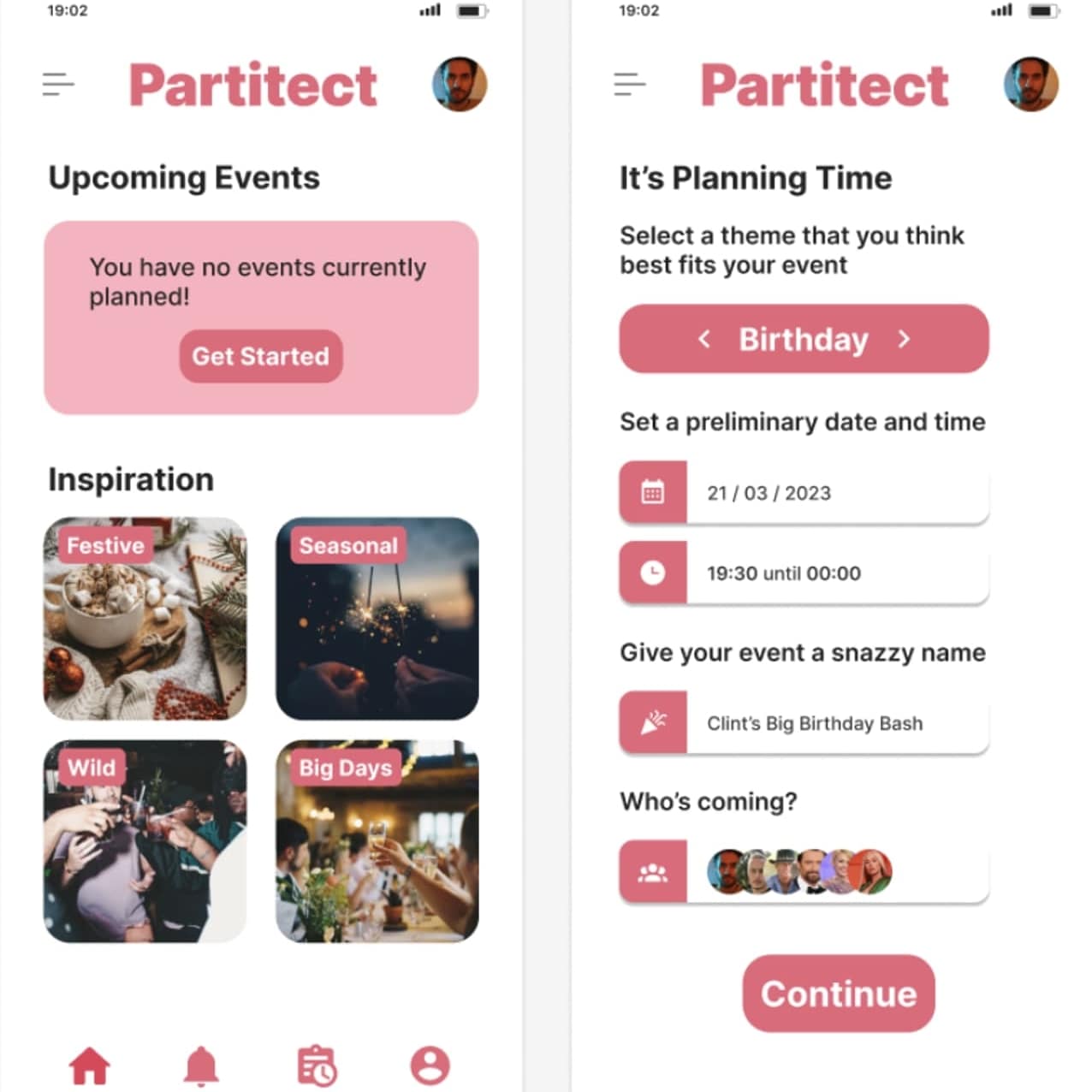 Partitect – minimalist planning UI