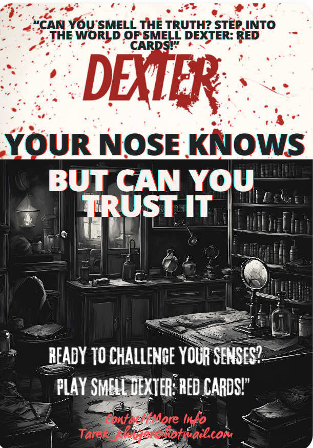 Smell Dexter: Red Cards – scent detective game concept