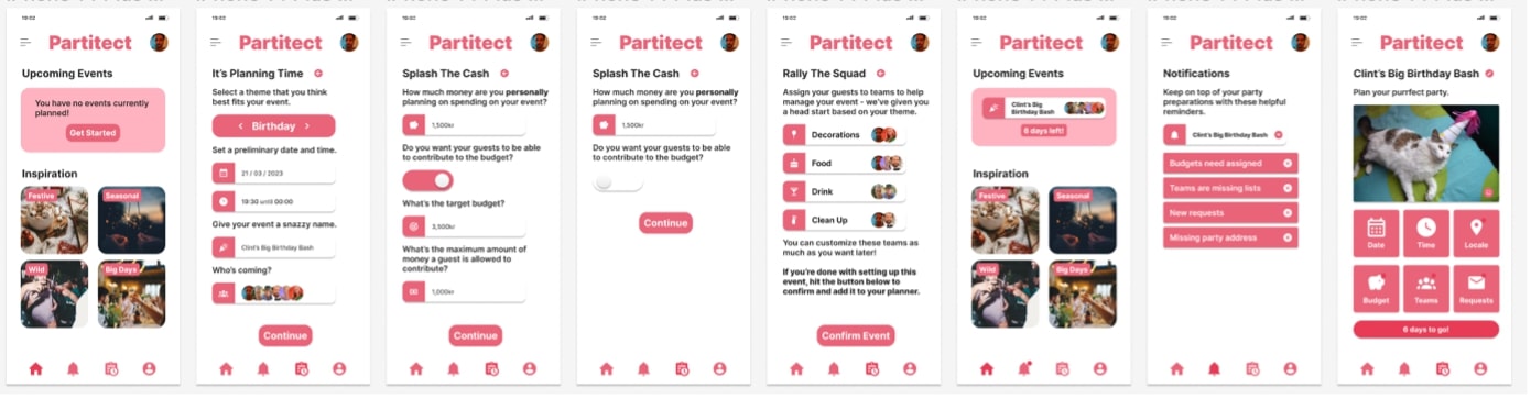 Partitect – minimalist planning UI
